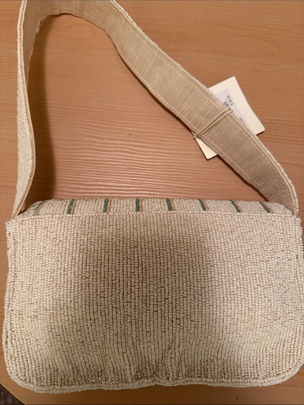 VIRAL Cream Beaded Horse Shoulder Bag - Picture 2 of 3